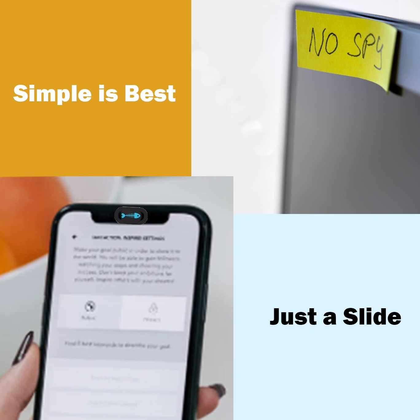 Laptop Camera Cover Slide Webcam Cover for Privacy Fits for Mini PC, PC, Surface, Tablet, Desktop Computer, Smart Phone - 3 Packs, Ocean