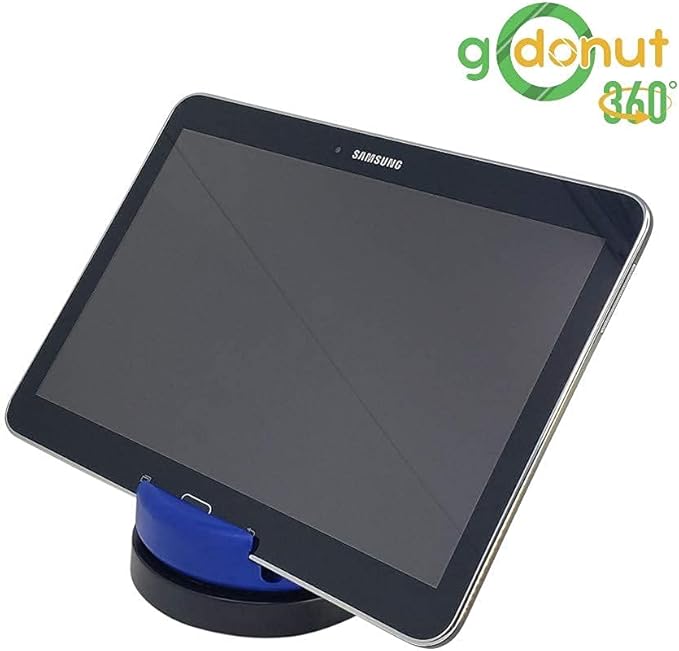 GoDonut – Phone Stand 360 Swivel – Cell Phone Holder + iPad Stand Desk Organizer - Compatible with Tablet, iPhone, Kindle & Most Smartphones – Blue