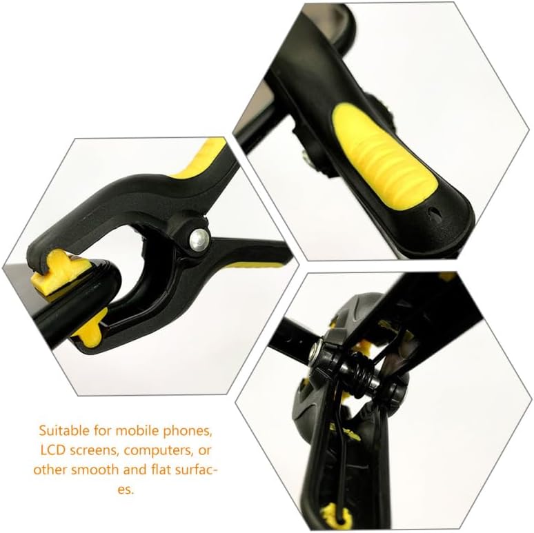 Mikikit 8pcs Screen Repair Clamp Kit Durable Lcd Screen Fastening Tools for Tablets Slip Grip Scratch-resistant Sponge Pad Easy to Use Heavy Duty Fixing Clamps