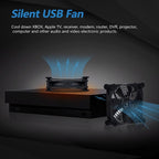 Quiet 140mm USB Fan, 5V USB Portable Cooling Fan for Flat Panel TV Receiver Router DVR PlayStation Xbox Computer Cabinet Cooler