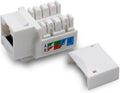 (10-Pack) [UL Listed] - Ethernet Wall Jack - Keystone Jack - Cat5/5e/6 Compatible - Cat6 Network Coupler