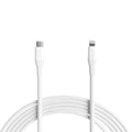Amazon Basics MFi Certified USB-C to Lightning Fast Charging Cable for Apple iPhone, Nylon Braided, 10 ft, White