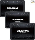 Gigastone SATA SSD 512GB (3-Pack) 2.5 inch SSD 530MB/s Upgrade Laptop PC Memory and Storage PS4 HDD Replacement 2.5" Internal Solid State Hard Drives SATA III SLC Cache 3D NAND Game Pro Performance