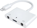3in1 Lighting to 3.5mm,Headphone Adapter for iPhone, Dual Earphone Jack Audio and Charging Adapter,Headphone Splitter for iPhone 14/13/12/11/XS Max/XR/8/7 Plus /6/ iPad,Support iOS 10 to16