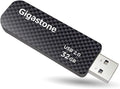 GIGASTONE V30 32GB USB 2.0 Flash Drive, Retractable Sliding Design Pen Drive, Carbon Fiber Style Thumb Drive, Reliable Performance & Durable