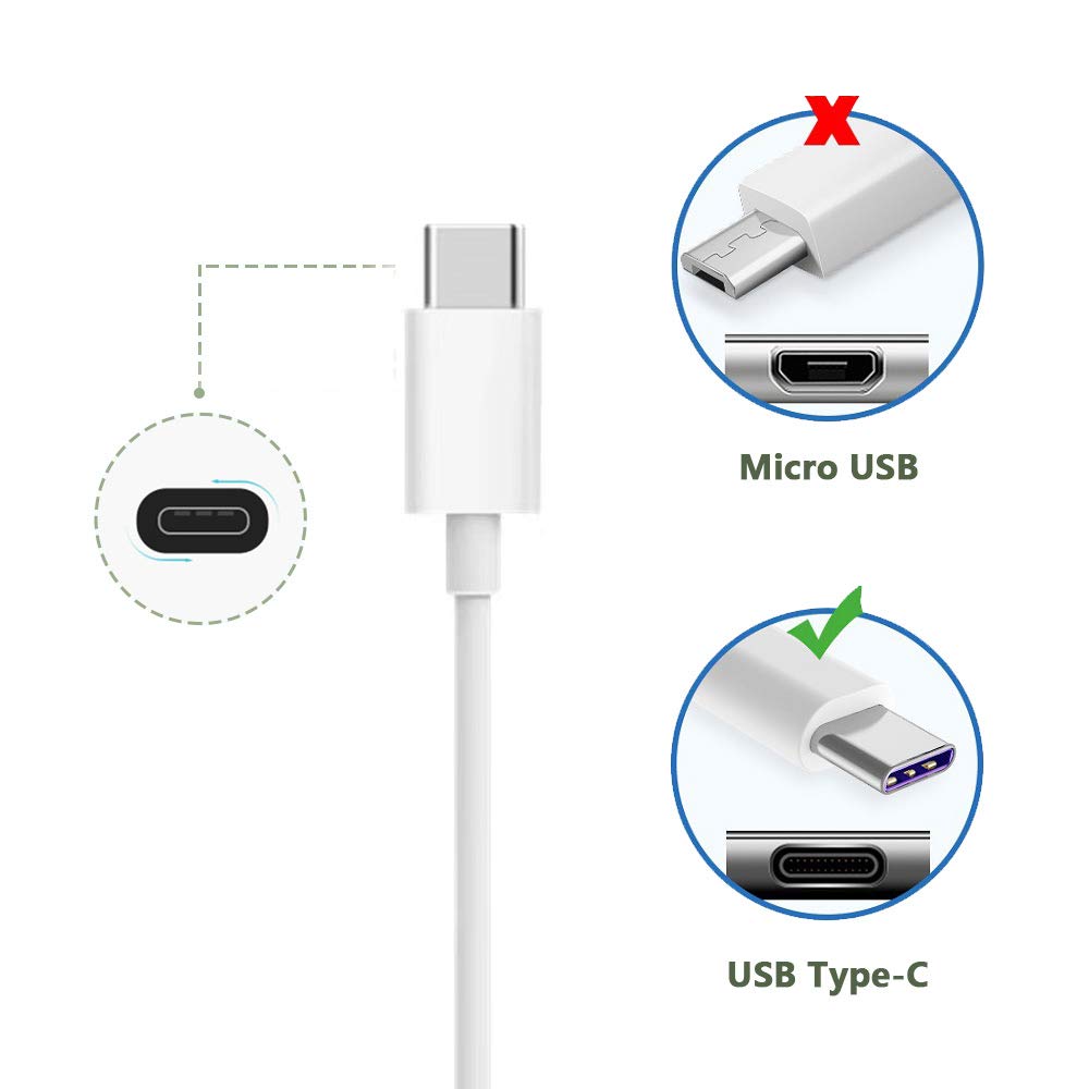 6ft USB-C to USB-A Fast Charger Cable for iPad Pro, Galaxy, MacBook Air, Nintendo Switch, Pixel, LG, Sony, OnePlus