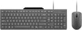 Lenovo 310 USB-A Wired Keyboard Mouse Combo, Quiet Keys, Ultra-Slim Gaming Design, Spill-Resistant, Integrated Phone Stand, Compatible w Laptop, PC, Tablet – Ergonomic Mouse Mechanical Keyboard USB
