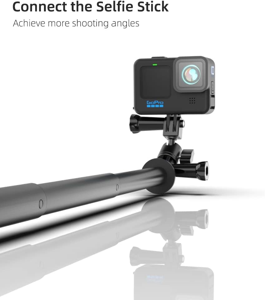 Aluminum 360 Degree Rotation Camera Mount, Metal Bracket Adapter Compatible with GoPro Hero 13/12/11/10/9/8/7, DJI Action 5Pro/4/3, Sony and Other Action Cameras (Adjustable Adapter Mount)