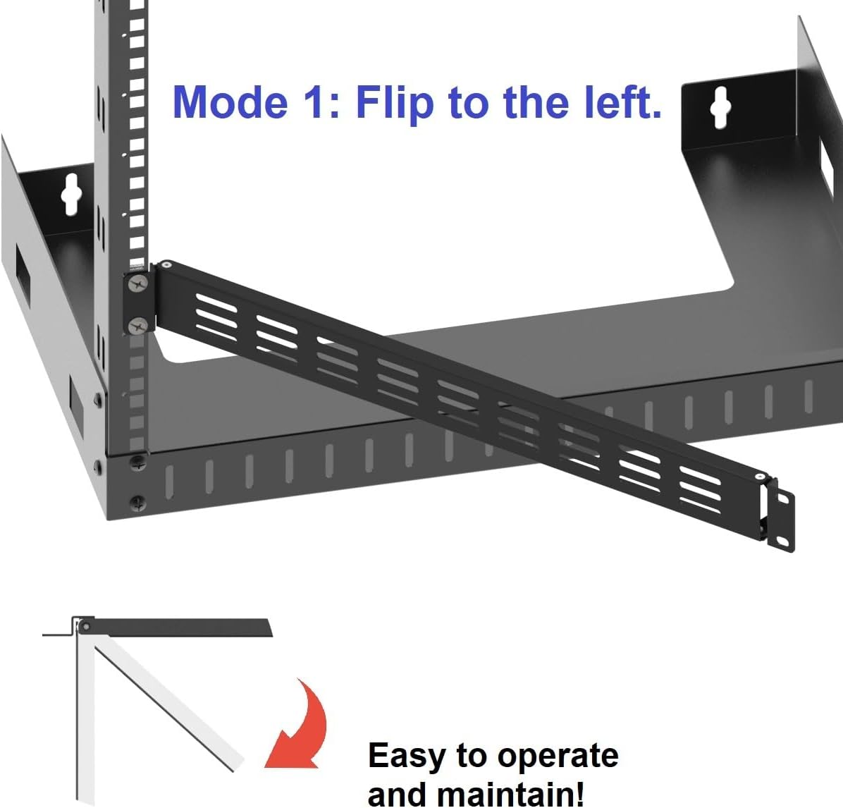1U Hinged Vented Rack Mount Blank Panel Spacer for 19in Server Rack or Network Cabinet (1U Vented Blank Panel) (Pack of 2)