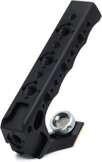 Universal Top Handle with 3/8" Screw Locating Pins for DSLR Camera Cage, with 3 Cold Shoe Adapters to Mount DSLR Camera with Microphone/LED Light/Monitor (Black with 3/8" Screw)