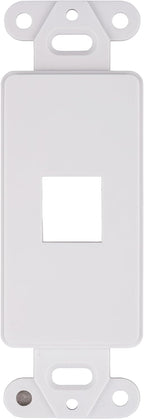 10 Pack Keystone Wall Plate 1 Port, White Decorator Insert Cover for Ethernet, HDMI, Coax, Cat6 Cat5, RJ45, Home & Office Installations