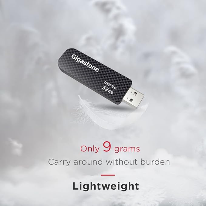 GIGASTONE V30 32GB USB 2.0 Flash Drive 2-Pack, Capless Retractable Design Pen Drive, Carbon Fiber Style, Reliable Performance & Durable
