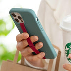 C-Shaped Clip Finger Phone Grip, Sinjimoru Silicone Cell Phone Strap for Phone Case with Clip as Phone Loop Holder for iPhone Case & Samsung Phone. Sinji Loop Clip Pink 230