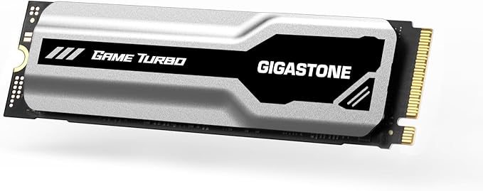Gigastone M.2 SSD 1TB PCIe 3.0 NVMe SSD 3,400MB/s Internal Gaming Solid State Hard Drive Turbo Speed Heatsink Cooling Heat Dissipation PC Laptop Storage for Gamers Video Editing Creators