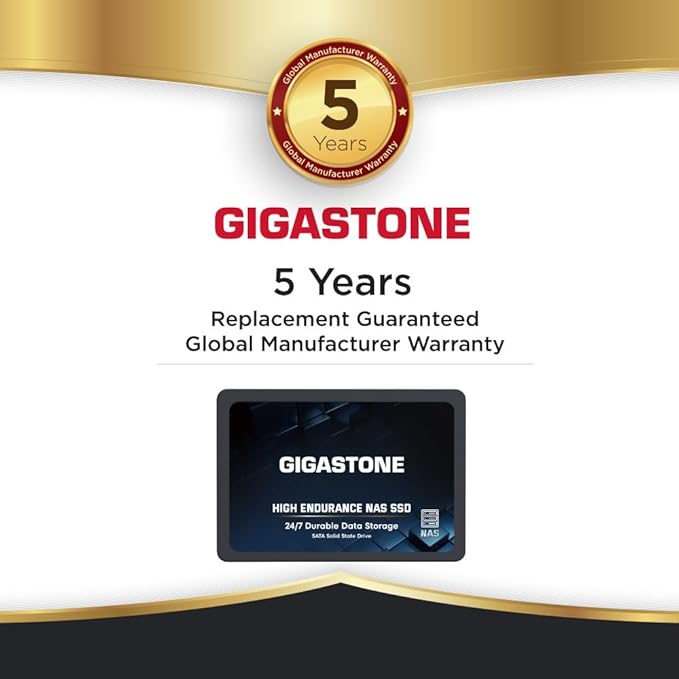 Gigastone 1TB NAS SSD Drive (8-Pack) 24/7 Durable TLC High Endurance RAID Data Storage Network Attached Storage 2.5" SATA Internal Solid State Hard Drives