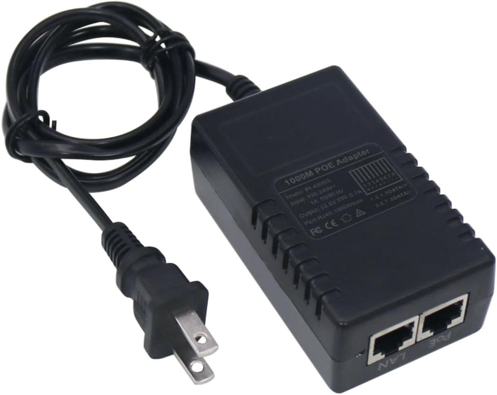 Gigabit POE Injector Adapter, 48V 36W 0.7A, 10/100/1000Mbps IEEE 802.3af Compliant, Up to 100M (328 Feet), for Most Cisco/Polycom/Aastra Phones and More