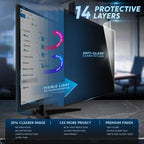 27 inch Computer Privacy Screen (16:10) - Black Security Shield - Desktop Monitor Protector - UV & Blue Light Filter by Akamai
