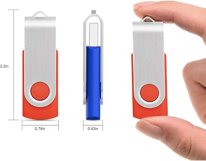 128GB Flash Drive KOOTION USB Drive Flash Drive 128GB Thumb Drive Jump Drives Memory Stick Keychain Design Pen Drive (5 Pack, Mixed Color)