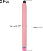 MECCANIXITY 2pcs Stylus Pens for Touch Screens Hexagon Crayon Stylus Pen Universal Capacitive Stylus for All Touch Screen Devices, 4.7" Pink
