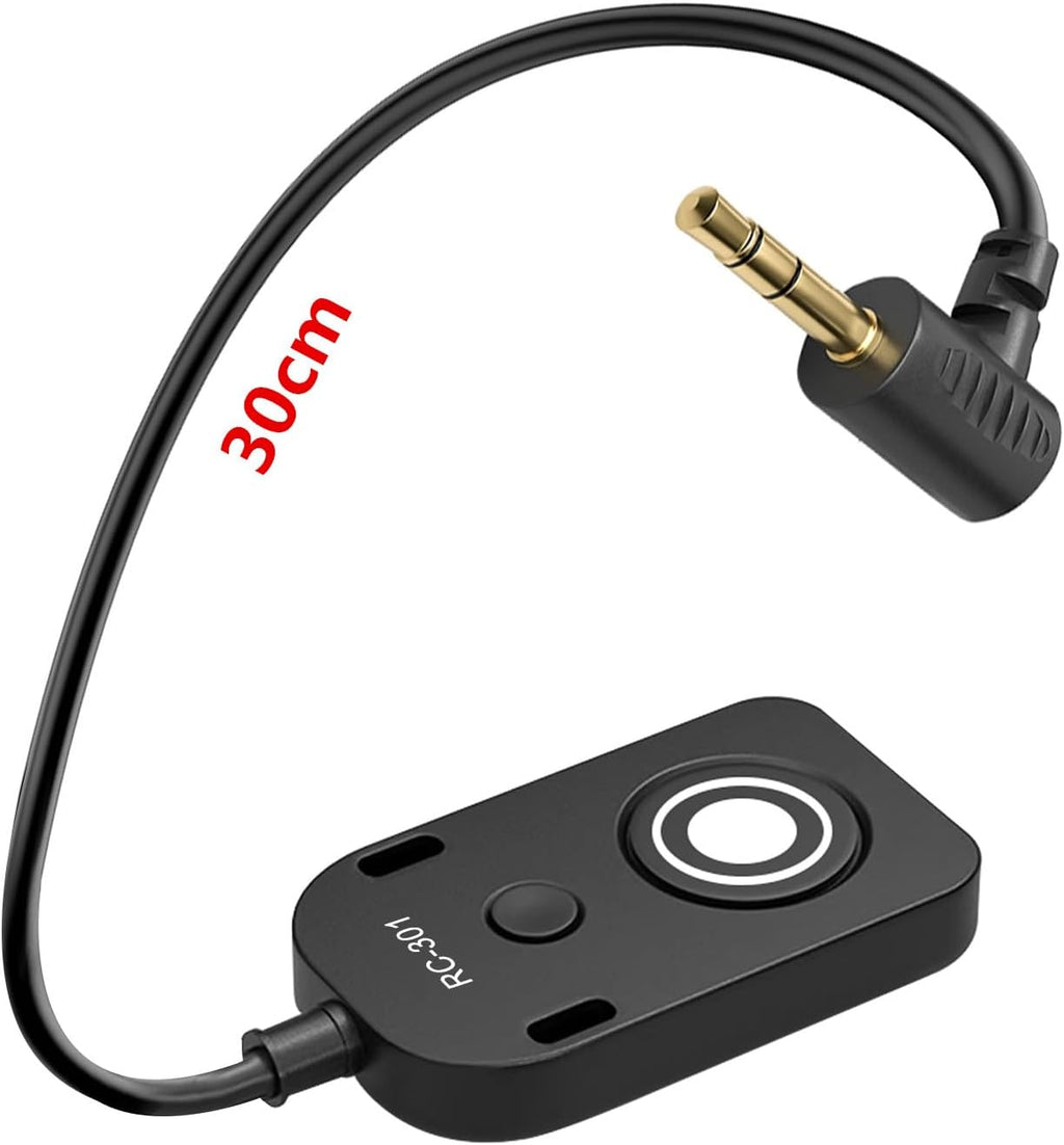 for Fuji gfx100II/GFX100RF Cable Release Wire Shutter Button Shooting Controller RC301-3.5mm Small Remote Control for Fujifilm Camera to xt50/X-M5/x-s10/xs20 xt200 (RC301-3.5mm Fuji 30cm/11.8in)