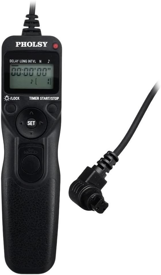 PHOLSY Camera Remote Shutter Release C8 Timer Shutter Release Cable with Intervalometer for Canon EOS R3, R5, 10D, 6DII, 1DXII, 1DXIII, 1DSIII, 1D C, 1DIV, 1DIII, 1D II N, 5DII, 5DIII, 5DIV, 5DS, 5D,