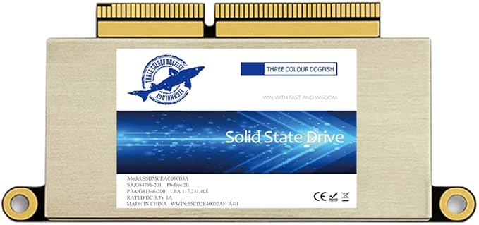 Dogfish 2TB SSD for MacBook Pro A1708, NVMe PCIe M.2 Internal Solid State Drive Upgrade for MacBook Pro Retina A1708 (2016-2017)