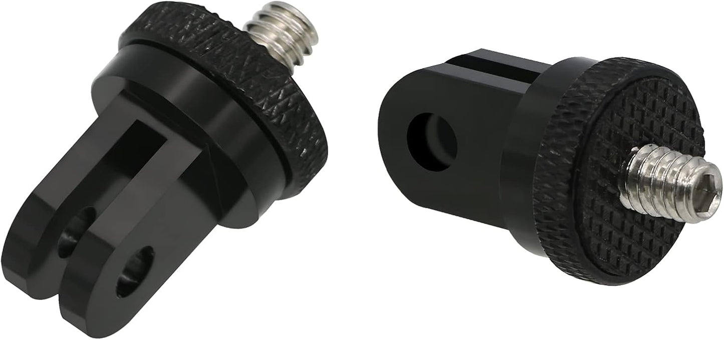 1/4 Inch Aluminum Metal Camera Mount Adapter, Conversion Camera Tripod Mount Compatible with GoPro Hero 13/12/11/10/9/8 Black,Other Action Cameras and Other Standard 1/4 Accessories（2 Packs）