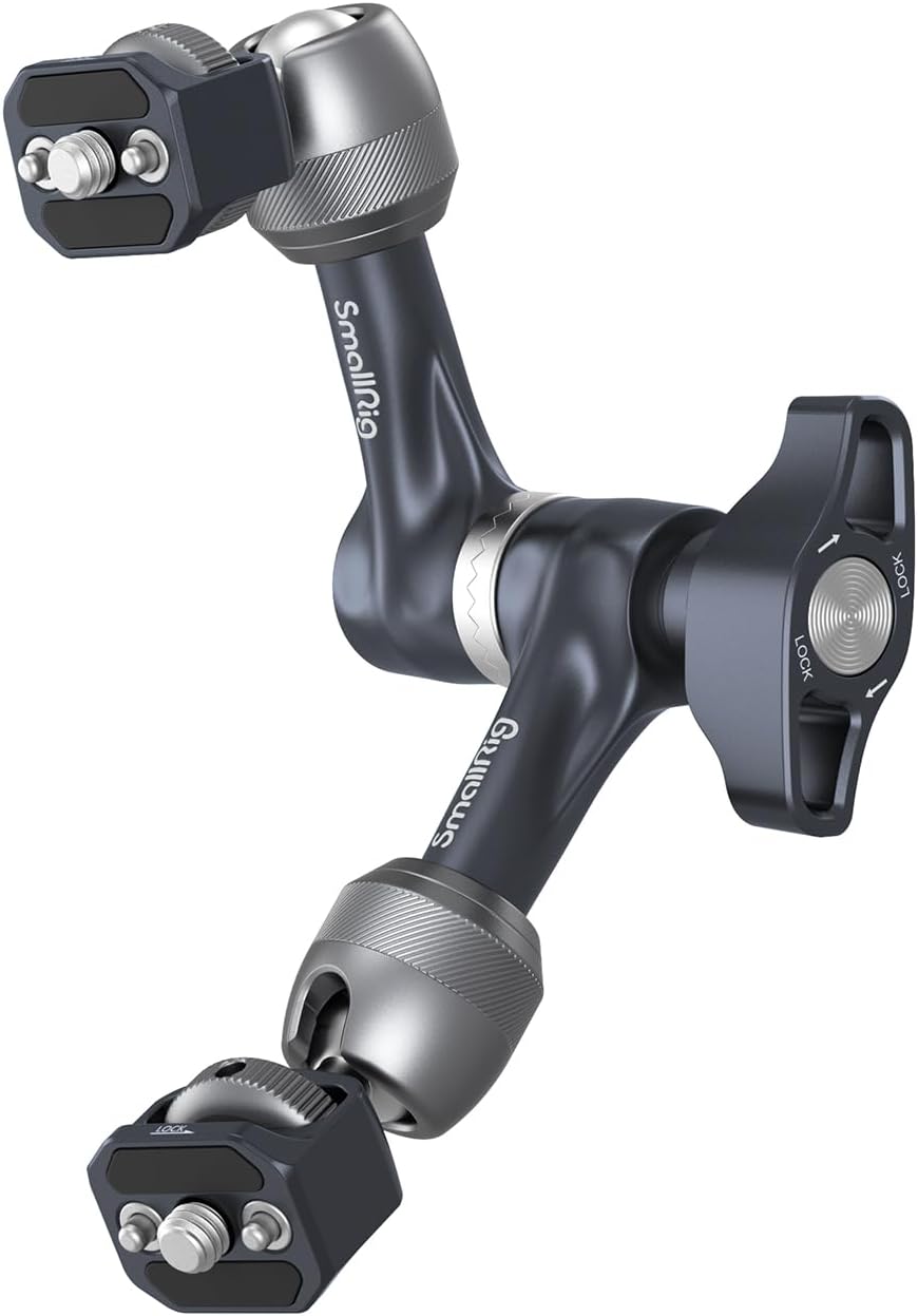 SMALLRIG 7" Rosette Magic Arm, Camera Monitor Mount, Articulating Arm with 1/4"-20 Screws and Anti-Twist Pins, Max Load Capacity 3.5kg Friction Arm, for Cameras, Monitors, LED Lights and Phones