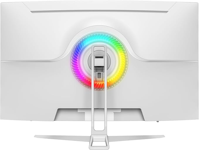 CRUA 32" White Curved Monitor, 4K UHD(3840*2160P) 1500R VA Screen, 75Hz Computer Monitor Supports AMD Freesync, 120% sRGB, Built-in speakers, Blue Light Filter,Wall Mountable Installs(HDMI 2.0/DP 1.4)