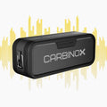 CARBINOX Portable Bluetooth Speaker with IPX7 Waterproof, Type-C Fast Charging, 3D Surround Sound, 18m Range, Black