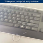 Universal Clear Desktop Computer Keyboard Protection Skin Protector Cover for PC 104/107 Keys Standard Keyboard,Ultra Thin Desktop PC Silicone Waterproof Dustproof Keyboard Cover (Type B)
