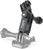 HSU Aluminum Alloy Metal Adjust Arm Straight Joints Mount, Long and Short Vertical Direction Straight Joints Mount for Gopro Hero 13 12 11 10 9 8 7 6 5, AKASO Campark and Other Action Cameras (Black)