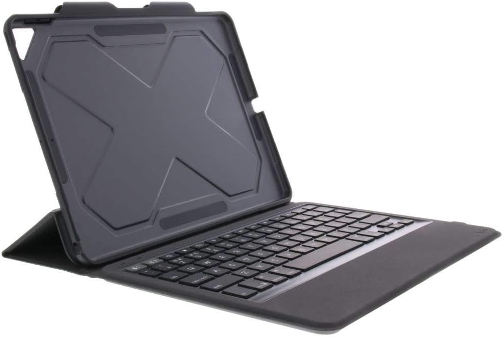 ZAGG Rugged Messenger for iPad Pro 10.5" & Pad Air 10.5" (Gen 3) - 7 Color Backlit Case and Bluetooth Keyboard - Black