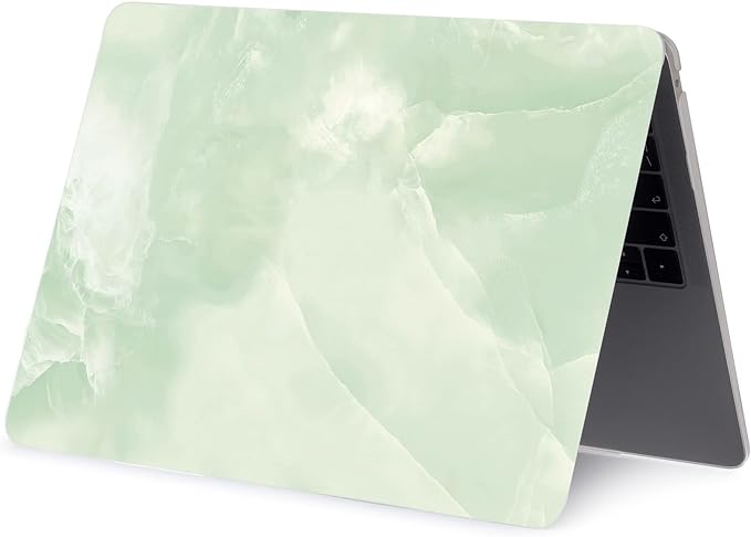 LanBaiLan Compatible for MacBook Pro 13 inch with Touch Bar 2016-2022 Release M1 M2 A2338 A2289 A2251 A2159 A1989 A1706 A1708 Plastic Laptop Protective Case & Keyboard Cover, Matcha Green Marble