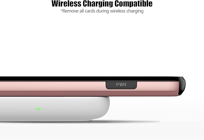 Nvollnoe for iPhone 11 Case with Card Holder Heavy Duty Protective Dual Layer Shockproof Hidden Card Slot Slim Wallet Case for iPhone 11 for Men&Women(Rose Gold)