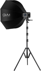 GVM SD80S 80W COB Video Light Kit, 5600K Continuous Lighting for Photography with Bowens Mount Softbox&Stand, 8 Lighting Effects Support AC Adapter & NP Series Battery