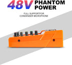 G-MARK Analog Mixer Audio 4 Channel DJ Audio Mixer Bluetooth Studio Karaoke For PC Live Performance KTV Home Stage Music Effects Sound Card Protable Mixing Console