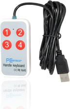 iKKEGOL 1.8Meter /6Feet USB Durable Game Handle Mini Button 4 Keys Switch User-Defined Keyboard for Game Laptop White