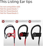 Replacement Ear Tips for Beats Urbeats2.0 Tour2.0 ibeats Beats x, Beats Flex Secure Fit for Powerbeats Pro Silicone Earbuds Washable Sweat-Resistant Noise Isolation 8 Pairs (White)