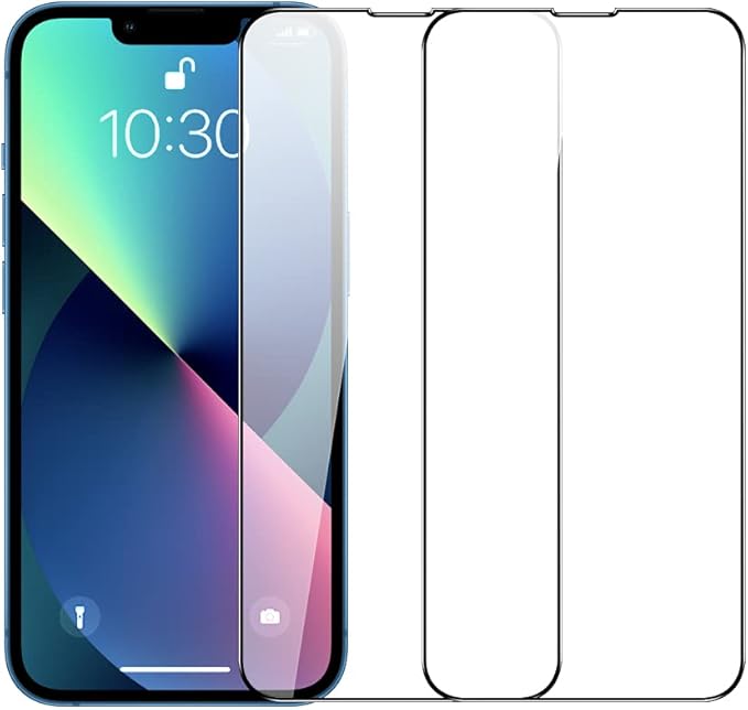 PERFECTSIGHT Compatible for iPhone 14 Plus, iPhone 13 Pro Max Screen Protector 6.7 Inch 2 Pack HD Clear Premium Tempered Glass Case Friendly 9H Hardness Bubble Free Easy Installation