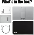 SOTSU FlipAction Pro 16" Gen2 Premium Portable Monitor | Super Compact | Pivot Rotate | 2560x1600 DCI P3 | 120Hz | 400 Nits | Full Metal CNC | Perfect Match for Mac and Windows (Metallic Gray)