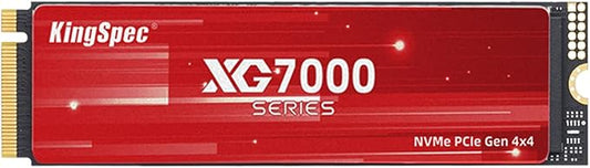 KingSpec XG7000 1TB NVMe SSD PCIe 4.0-7400MB/s Read Speed, 3D TLC NAND M.2 2280 Internal SSD, Compatible with Gaming PC, Laptop, PS5 Console