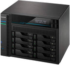 Asustor Lockerstor 8 AS6508T 8 Bay NAS - Network Storage Enclosure, Quad Core 2.1GHz CPU, 8GB RAM DDR4, M.2 NVMe SSD