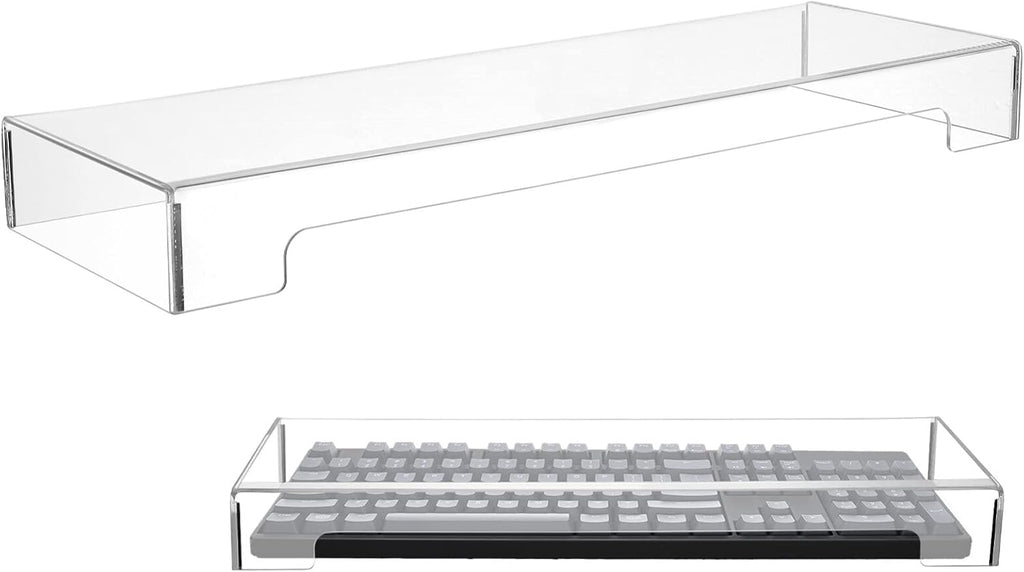 Keyboard Cover Acrylic Keypad Cover: Cabilock Clear Keyboard Dust, Anti Cat, Protector for Desktop, Prevent Cats from Touching (18.5x5.9x1.8 inch)