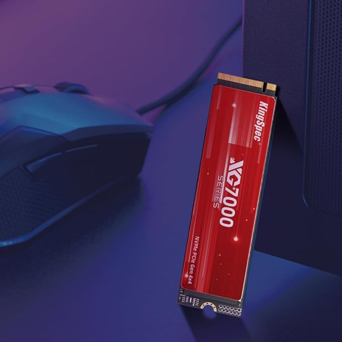 KingSpec XG7000 8TB NVMe SSD PCIe 4.0-7400MB/s Read Speed, 3D TLC NAND M.2 2280 Internal SSD, Compatible with Gaming PC, Laptop, PS5 Console