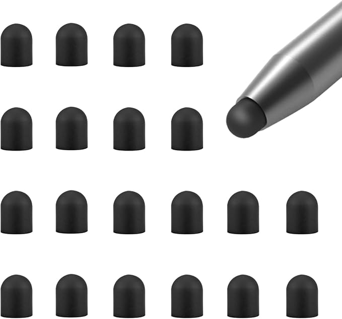 20Pcs Replacement Tips Silicone Rubber Touch Screen Pens Tips for Touch Pen (8 * 10mm)