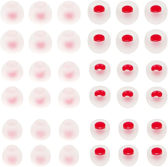 18 Pairs Silicone Earbud Tips Replacement Ear Tips for in- Ear Headphones Eartips (Inner Hole from 3.8mm-5.5mm Earphones) Earbud Replacement Tips Earbud Cap S M L