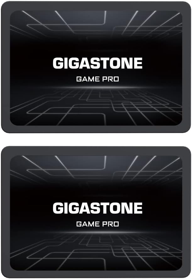 Gigastone SATA SSD 128GB (2-Pack) 2.5 inch SSD 510MB/s Upgrade Laptop PC Memory and Storage PS4 HDD Replacement 2.5" Internal Solid State Hard Drives SATA III SLC Cache 3D NAND Game Pro Performance