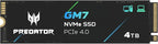Predator GM7 4TB SSD: M.2 2280 PCIe Gen 4 x4 NVMe 2.0, Read Speed Up to 7400 MB/s, Internal PC Solid State Drive for Laptop, Desktop and PS5 - BL.9BWWR.120