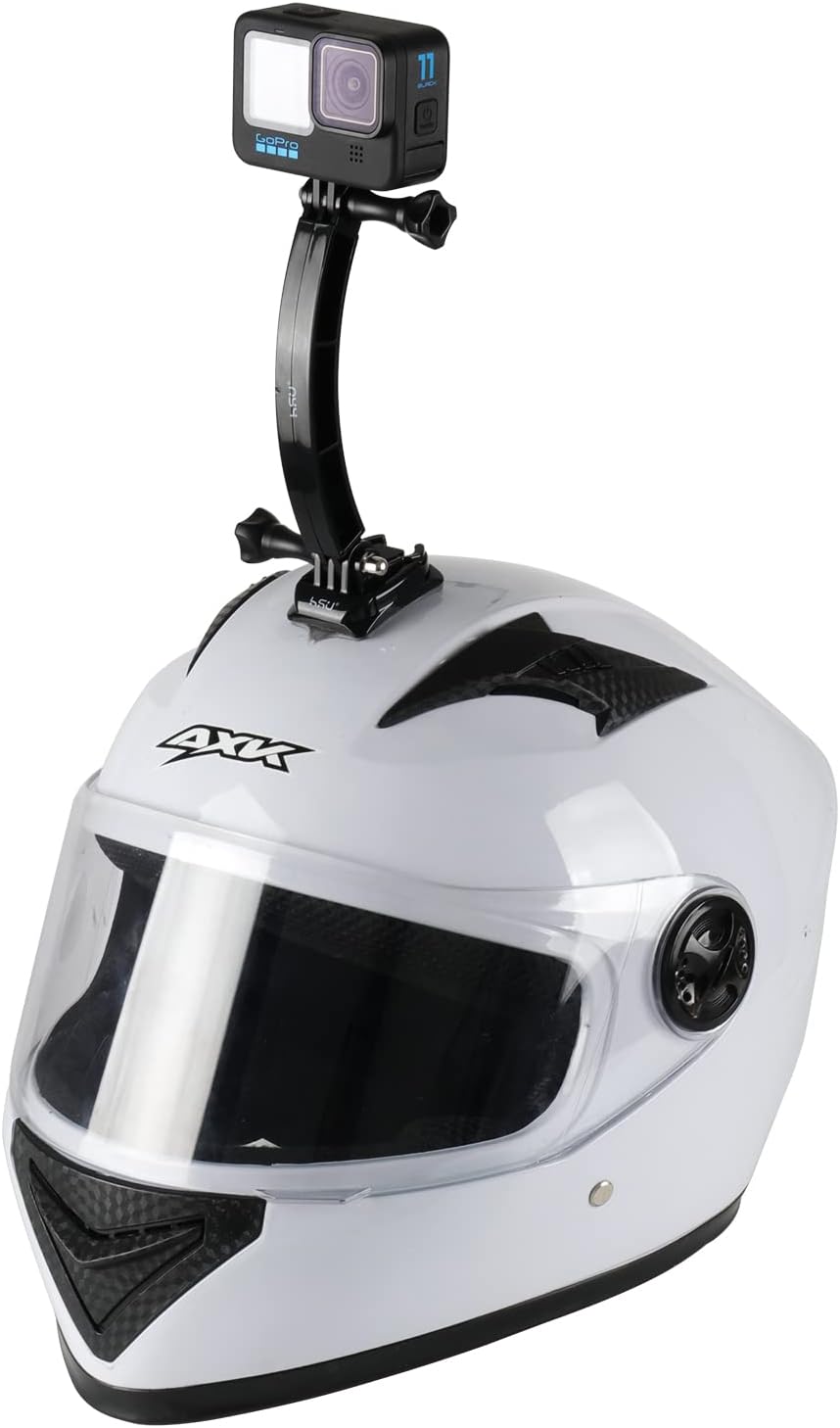 HSU 3 in 1 Curved Extension Arm Kit, Extension Pivot Arm Adjustable Monopod Bracket for GoPro Hero 13/12/11/10/9/8/7/6/5 Black, Session 5/4, DJI Osmo Action and More